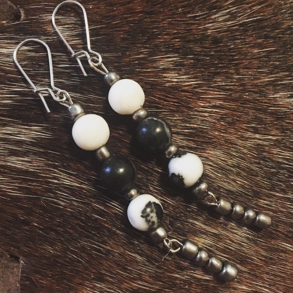 NEW Boujee Cowgirl Stone Bead Earrings